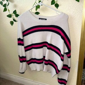 Striped sweater slightly cropped